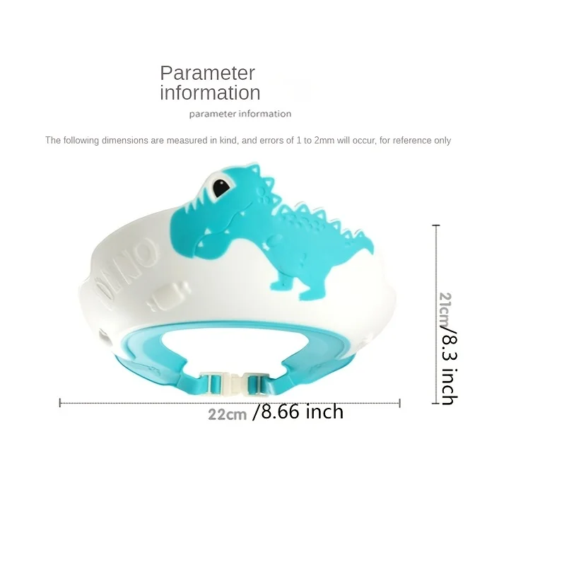 Ultra-Soft Leakproof Baby Dinosaur Shampoo Cap - Safe Bath Time Fun, Waterproof Ear Protector , Perfect Shampoo Artifact