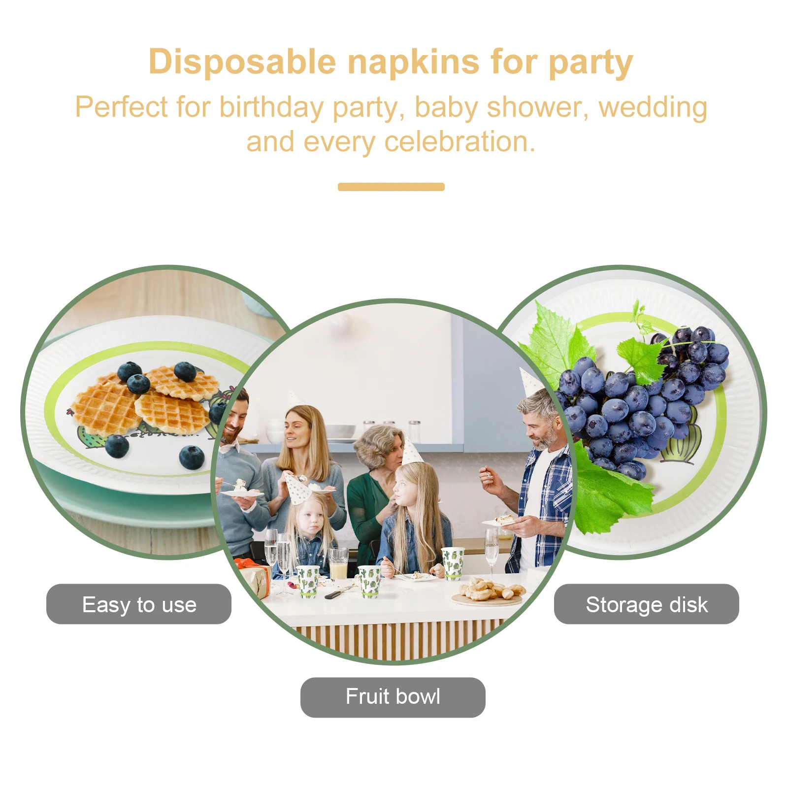 

20 PCS Disposable Napkin Bright Pattern Napkins Paper Bulk Celebration Party Birthday Affordable