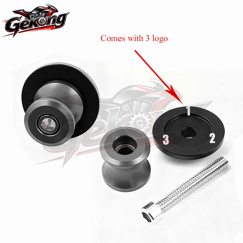 يصلح ل Bandit 1250 250 400 600 600S 650 GSF650 bandit 1200 Bandit650 دراجة نارية Swingarm بكرات حامل خلفي مسامير المتزلجون