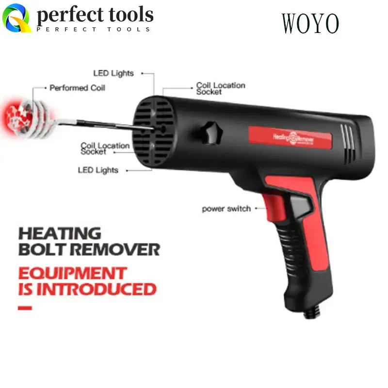 

500 Вт Индукционный нагревательный инструмент для снятия винтов 220 В 110 В Иржавые винты Болт Винт Инструмент для ремонта кузова автомобиля с 4 комплектами катушек