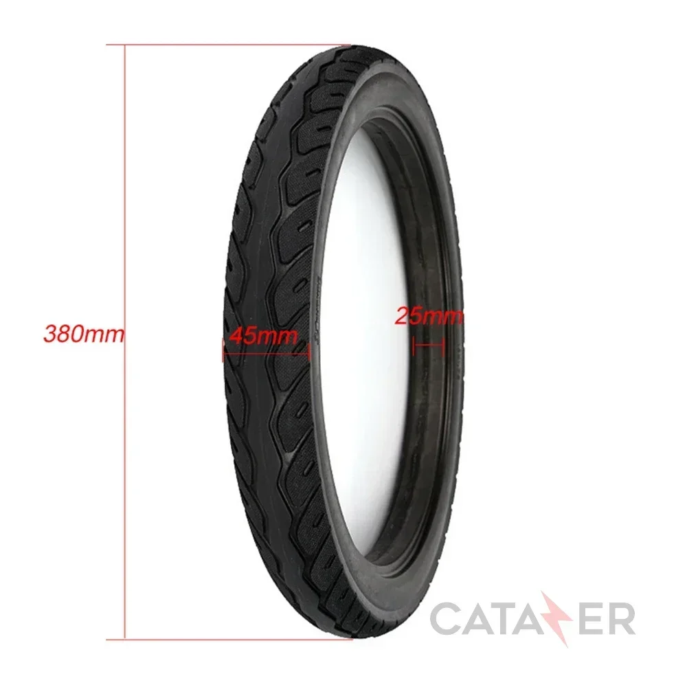 E-Bike Electric Tires Wear-resistant Solid Tires Without Tube Tire 16*1.75 Electrombike Tires 16 Inch Rubber Black Solid Tyre