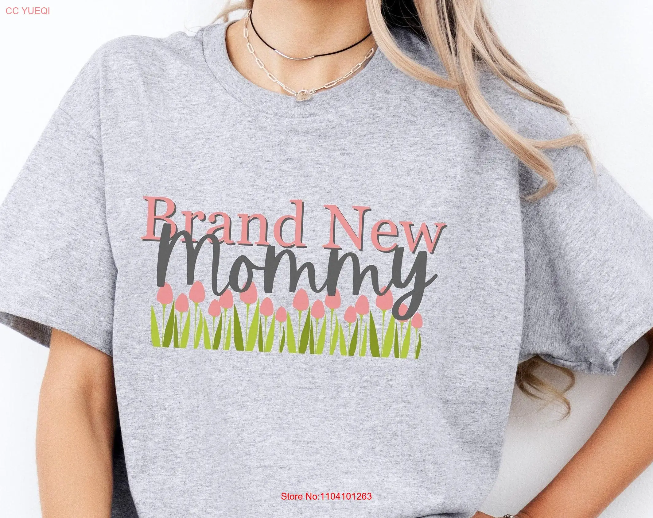 

Совершенно новая футболка Mommy ed на День матери, Mom Baby Shower Momma, большие размеры с длинными или короткими рукавами