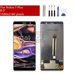 IPS LCD For Nokia 7 Plus LCD Display Touch Screen Digitizer Assembly TA-1041, TA-1062, TA-1046 Screen Replacement Part