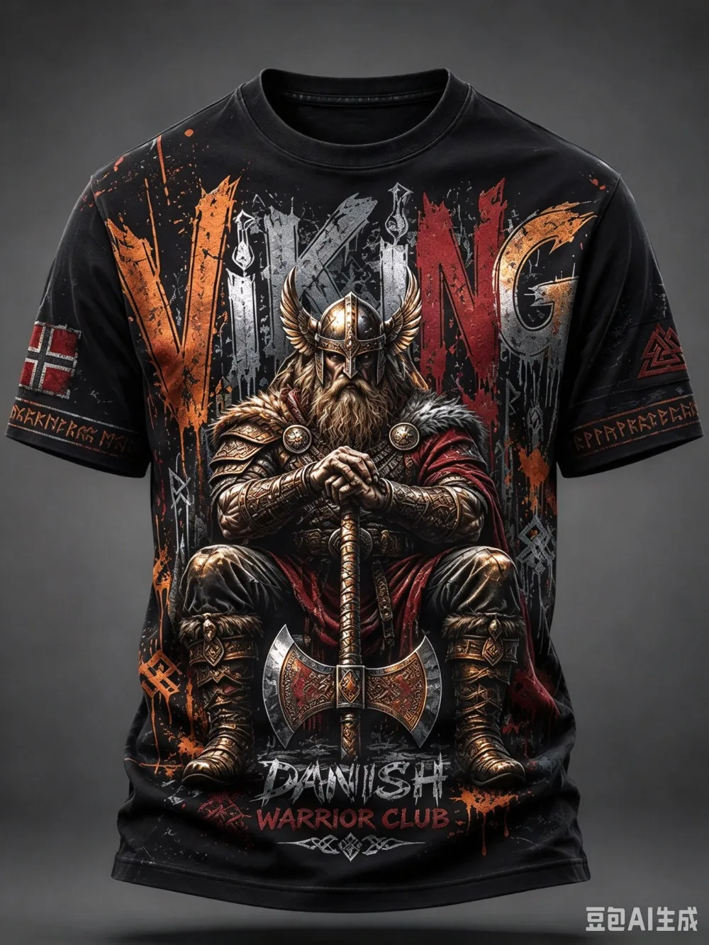 Danish Building Blocks Viking Dragon Boat 3DPrint Sport Quick-dry Breath Men T-Shirt Outdoor Street Casual Parent-Child Clothing