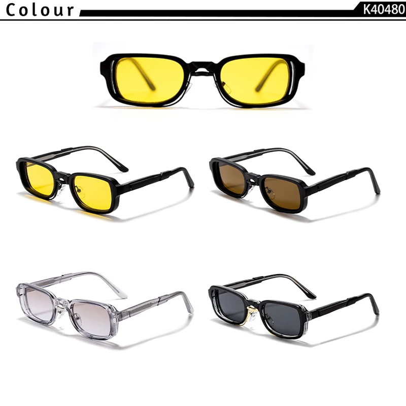 CATERSIDE Retro-Sonnenbrille für Herren, quadratisch, kleiner Rahmen, weiches Nasenstützdesign, Sonnenbrille für Damen, Outdoor-Reise- und Fahrbrille – Detail 3