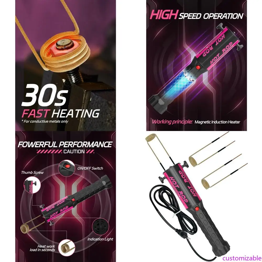 

Портативный магнитный болтовый нагреватель мощностью 1100 Вт и 110 В для удаления ржавых винтов и гаек