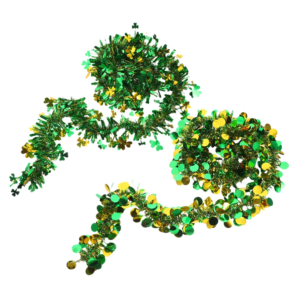 

2Pcs St Day Party Decoration Tinsel Garland Reusable Supplies St. Patrick'S Day Door Banner Teaching Tools