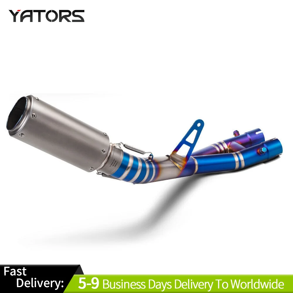 

Titanium System Exhaust Link Pipe Muffler Tips For Yamaha YZF R1 2015-2023 MT-10 Exhaust Systems Exhausts Pipes