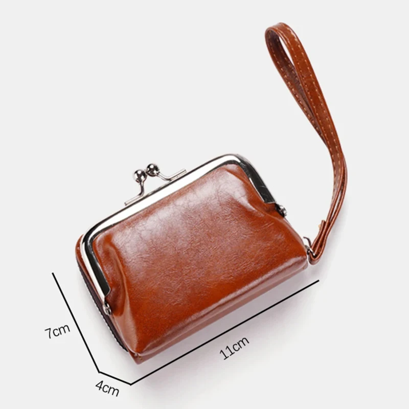 Neue Damen Brieftasche Armband kurze Retro-Stil Münz wechsel Aufbewahrung tasche Mädchen tragbare Mini-Karten halter Reiß verschluss Geld klammer