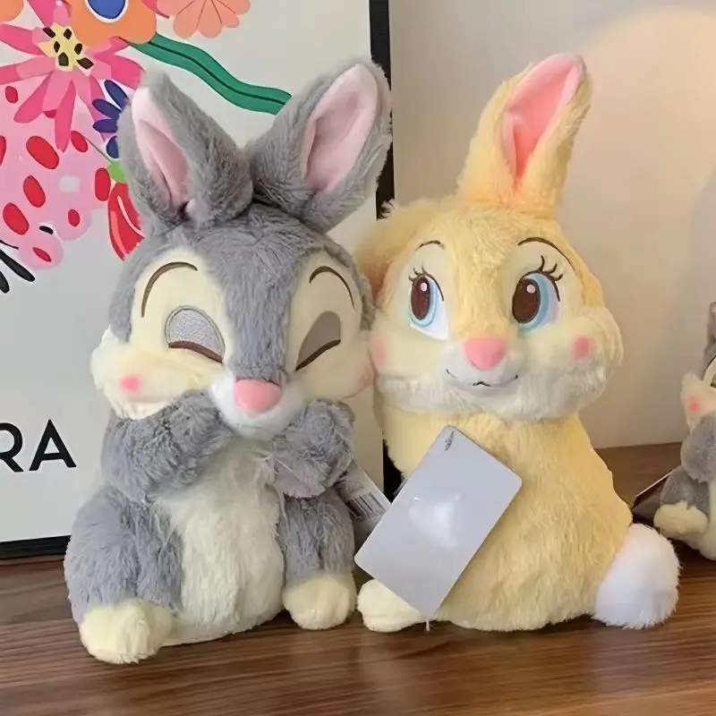 Plush Toy Disney Cute Thumper Rabbit Bambi Girlfriend Miss Bunny Gifts Kawaii Stuffed Animal Dolls Gray Yellow Festival Gifts