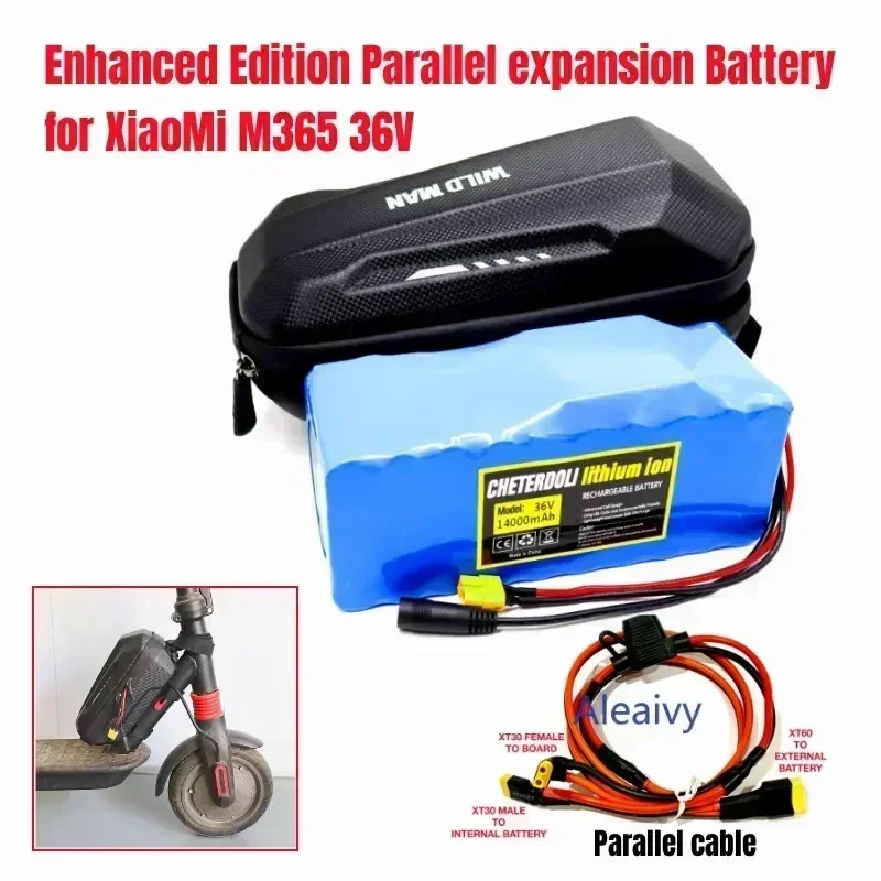 

36V 10/12/14Ah Battery for Paralleling Extra Expansion XiaoMi M365/PRO/PRO2/1S/Mi3 ESSENTIAL Extra Battery Upgrade+Battery Bag