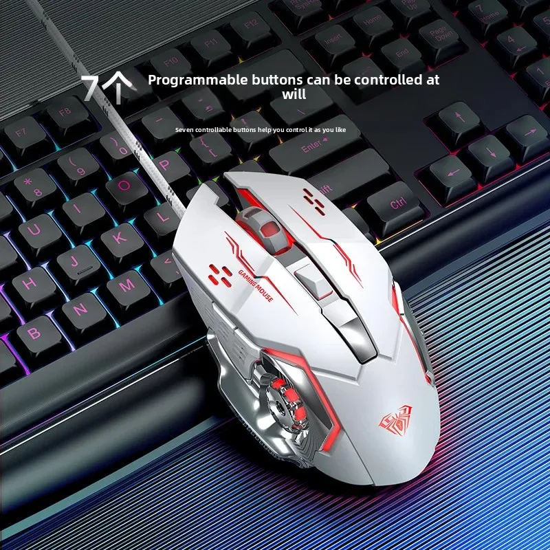 Wired Gaming Mouse S20 Glowing Desktop Laptop Computer Esports Macro Programming for Chicken Cflol And Other Games