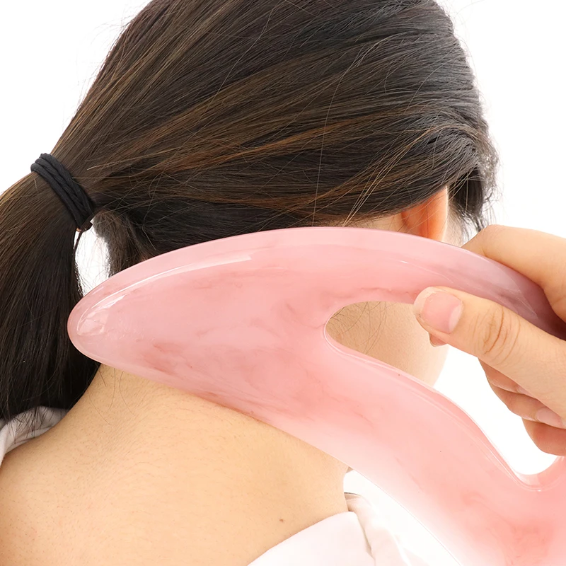 SPA Massagem Gua Sha Ferramenta, Raspador Rosto Massageador, Placa De Acupuntura, Removedor De Rugas, Raspagem