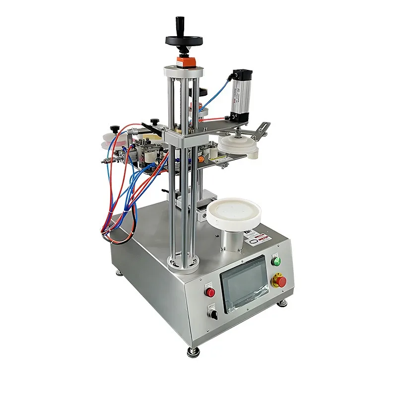 Chocolate cookie box sealing machine round can tape rotary sealing machine
