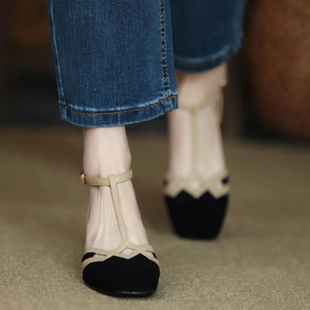 2023 New Summer Women Sexy Sandals Mid Heels Shoes Chunky Slides Slippers Casual Shoes Pumps Dress Designer Slingback Shoes