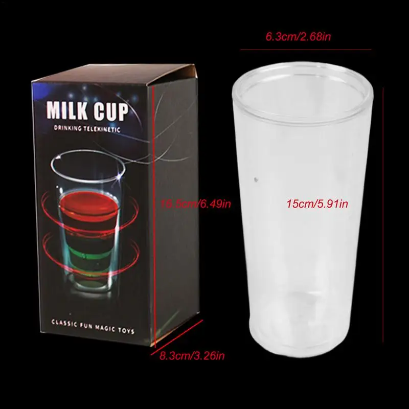 Botellas de leche y jugo que desaparecen, taza de utilería transparente líquida, pequeña y atractiva jarra de leche que desaparece para trucos, Mini jarra de leche