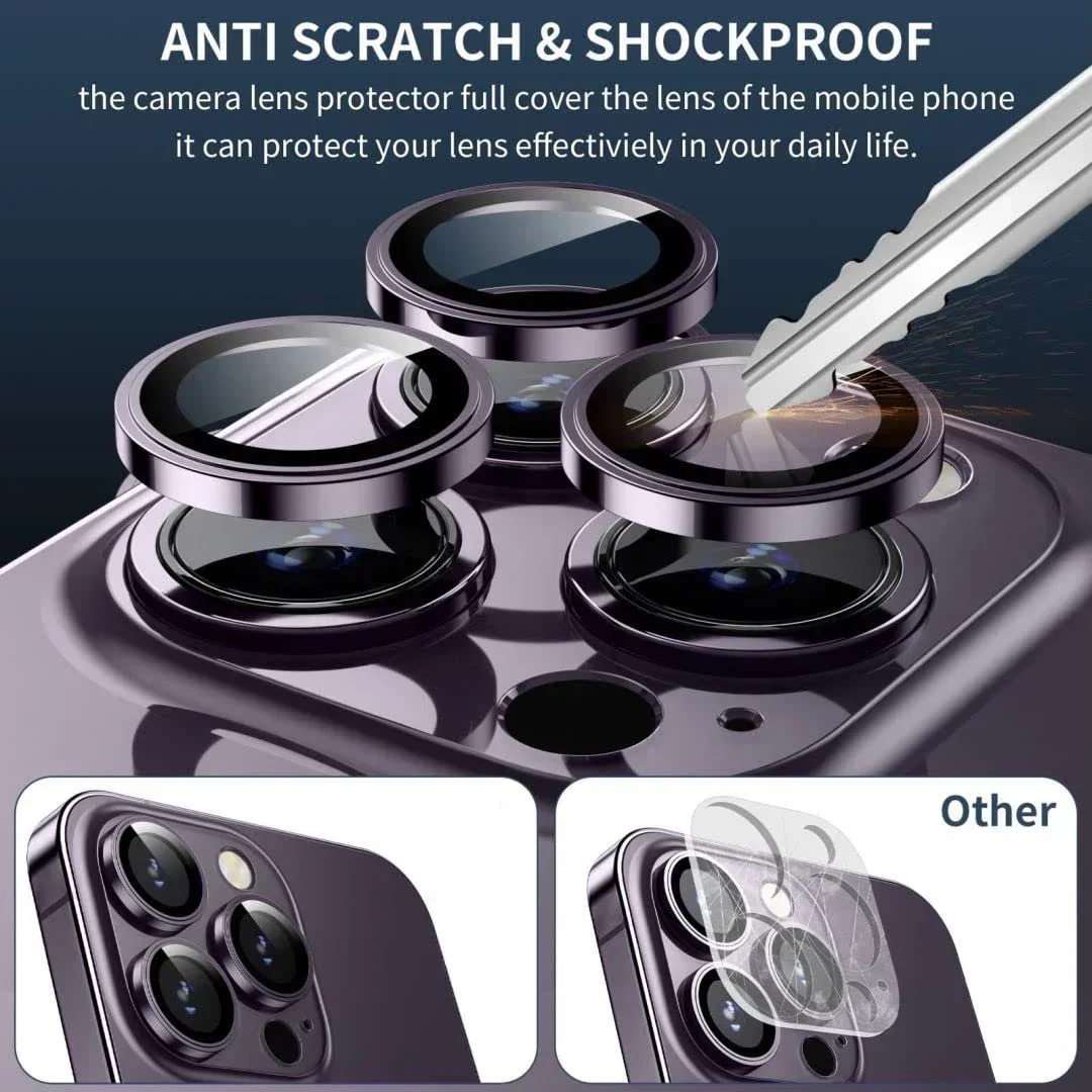 2-3Pcs Original Purple Color Camera Lens Protection For IPhone 15 16 Plus 15 16 17 Pro Max Tempered Glass Protector Accessory