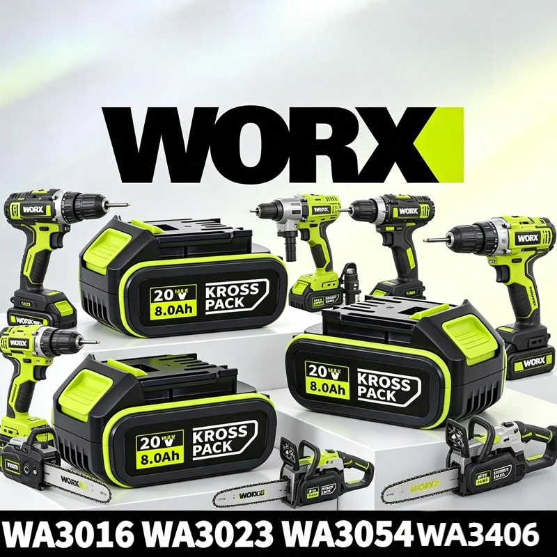 

Genuine Worx 20V 6.0Ah/8.0Ah Replacement New Battery, for WORX Power Tools Series Compatible With WA3016 WA3023 WA3054 WA3027