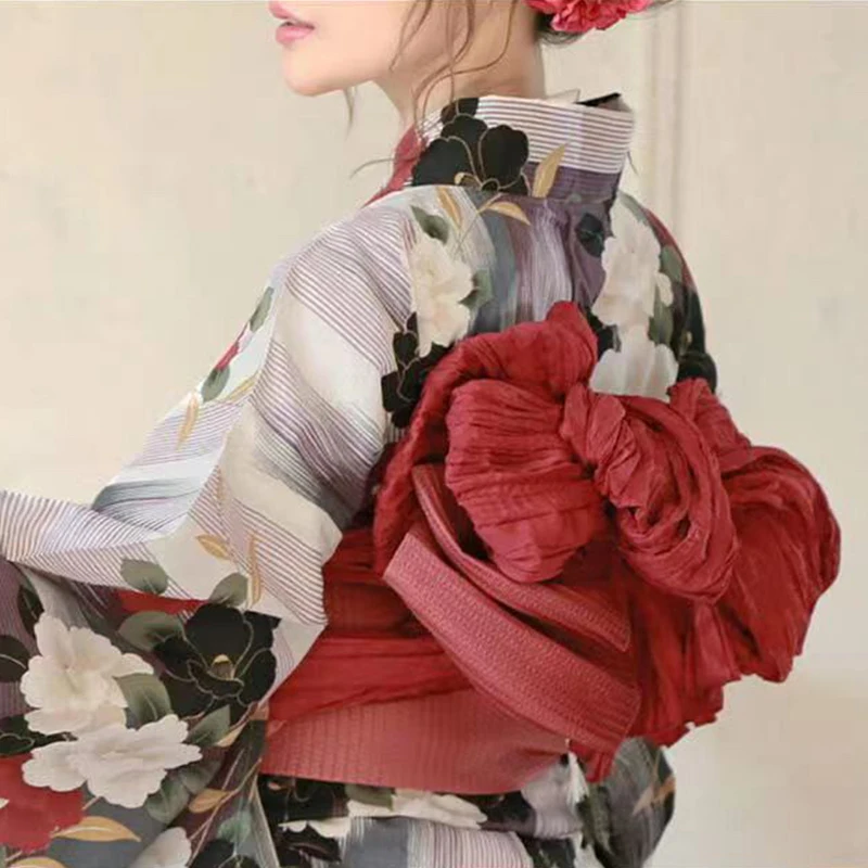 Cinturón de soldado plisado japonés de 2,8 m, Kimono Yukata Obi con lazo y placa moldeadora, Color degradado para mujer, varios colores