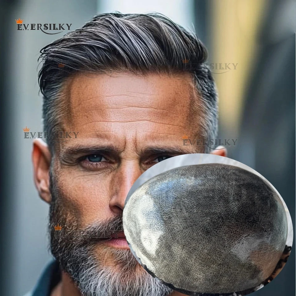 

Мужской парик-накладка 30 мм Wave 1B50 1B80 1B65, белый, серый, черный, с натуральной линией роста волос, суперпрочный, тонкий, коричневый, на полиуретановой основе, для мужчин