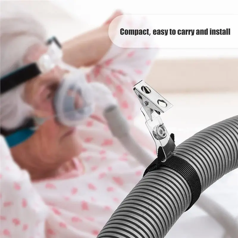 Universal Tubing Clamp 24 Pcs Hose Holder Clip Oxygen Tube Clips Entanglement Proof Secure For Ventilators-AT36
