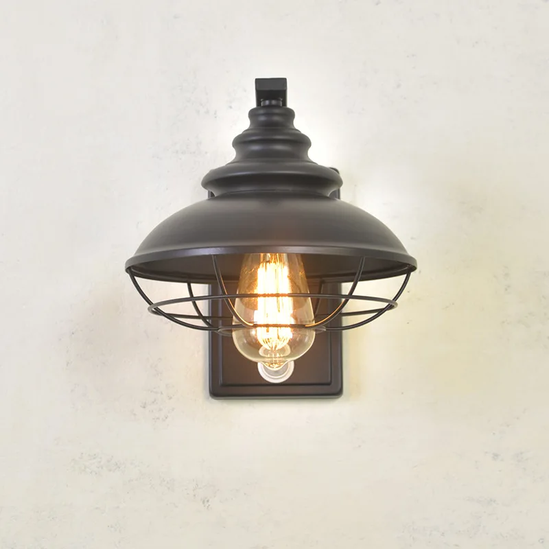 Creative Vintage Nordic Minimalist Iron Wall Lamp Universal Voltage Wall Mounted Lighting for Living Room Bedroom Bedside Wholes