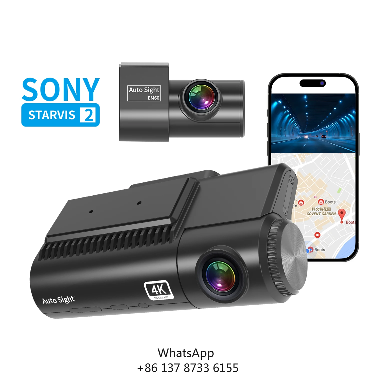 

Car Camera Dual Lens 4K Front 2K Rear With GPS Tracking Night Vision 24H Parking Mode Driving Recorder