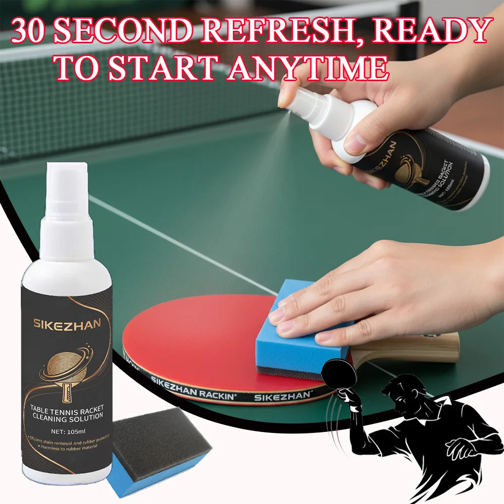 

Спрей для чистки ракеток для настольного тенниса без стирки для удаления пыли/масла, восстановления вязкости резины, подходит для всех резинок для настольного тенниса