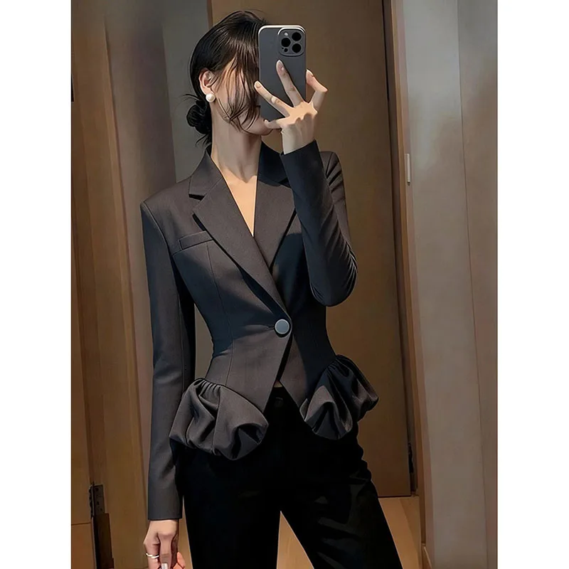 Women's Blazer Coat 2026 Spring Autumn Fashion Comfortable Ladies Suit Jacket Elegant Fashion Temperament Female Short Overcoat