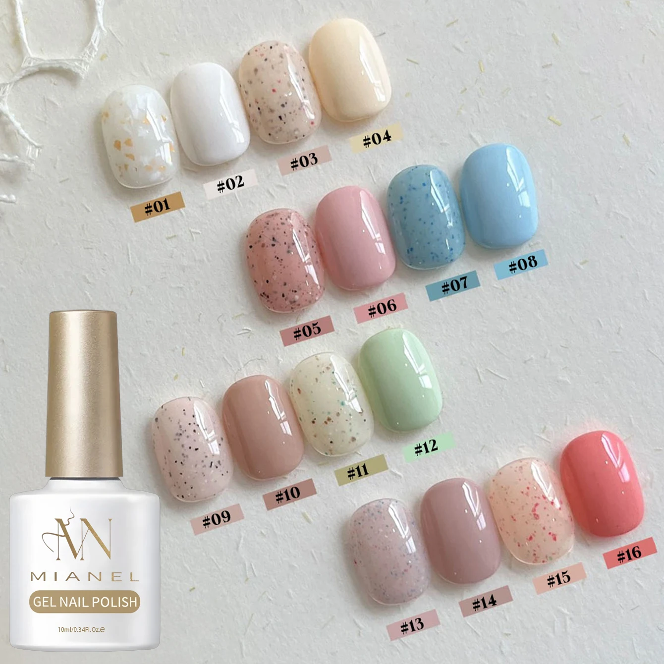 MIANEL 10ML Esmalte de Uñas en Gel Cremoso con Diseño de Oso Lindo para Primavera y Verano 2026, Estilo Japonés Macaron Dopamina, Arte de Uñas