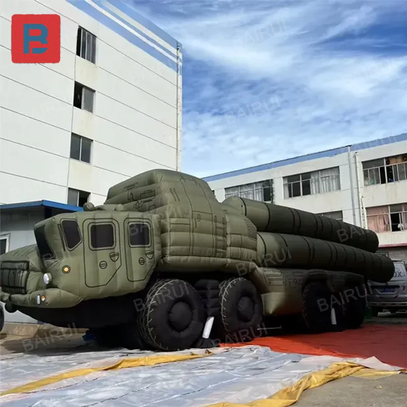 Inflatable missile truck transport vehicle for movie shooting decoration