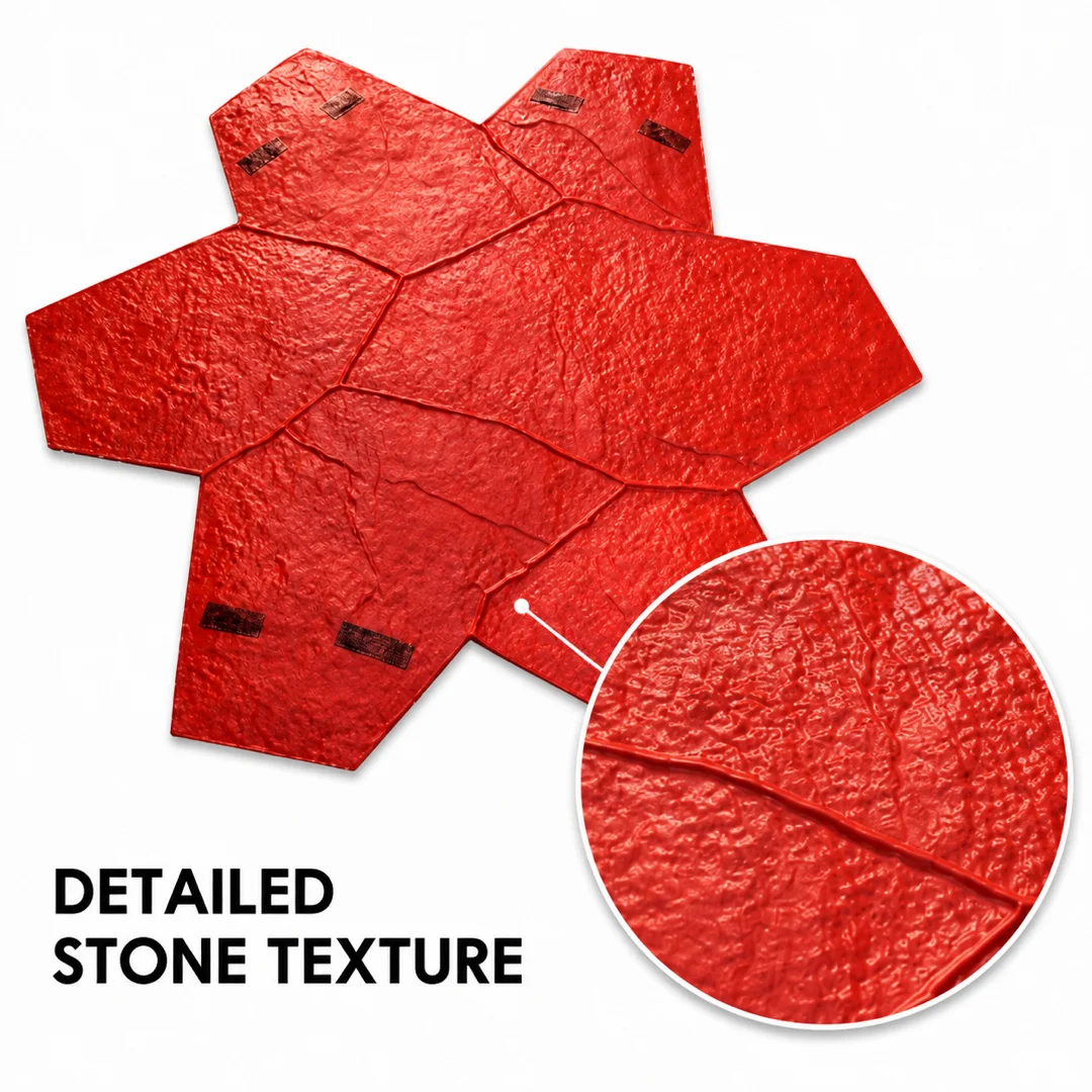 Large Random Flagstone Concrete Stamp Mold – Natural Stone Texture Mat