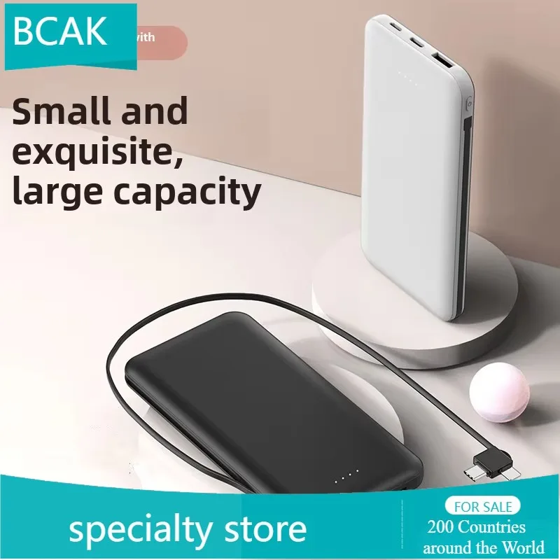 New BCAK Business PD Fast Charge with Cable Mobile Phone Tablet Power Bank 10000 MAh Mobile Power Supply