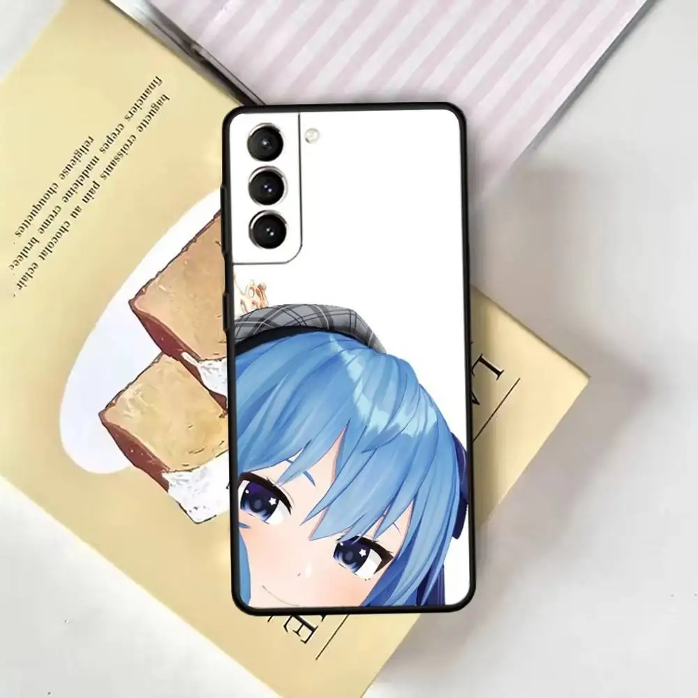 Suisei H-Hoshimachi 電話ケース Samsung GalaxyA13、21s、22、31、32、52、53、71、72、73、ソフトブラックカバー