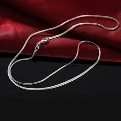 Charms wedding , 2MM Flat Snake chain silver color cute for women Men necklace jewelry fashion LN026