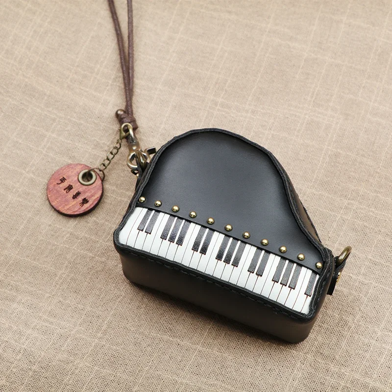 Leather piano keyboard mini bag creative musical instrument messenger bag women's fashion versatile small bag music peripheral
