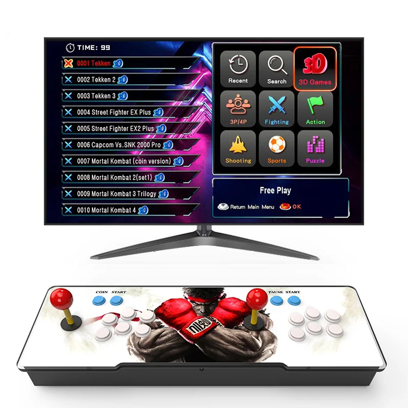 Home arcade 26800 in 1 E-Sports Treasure Box Arcade Double Joystick TV Console de juego Arcade Game