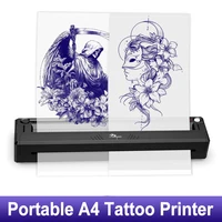 Impresora de plantilla de tatuaje inalámbrica o papel de transferencia, impresora térmica portátil para artistas de tatuajes compatibles con teléfonos inteligentes y PC