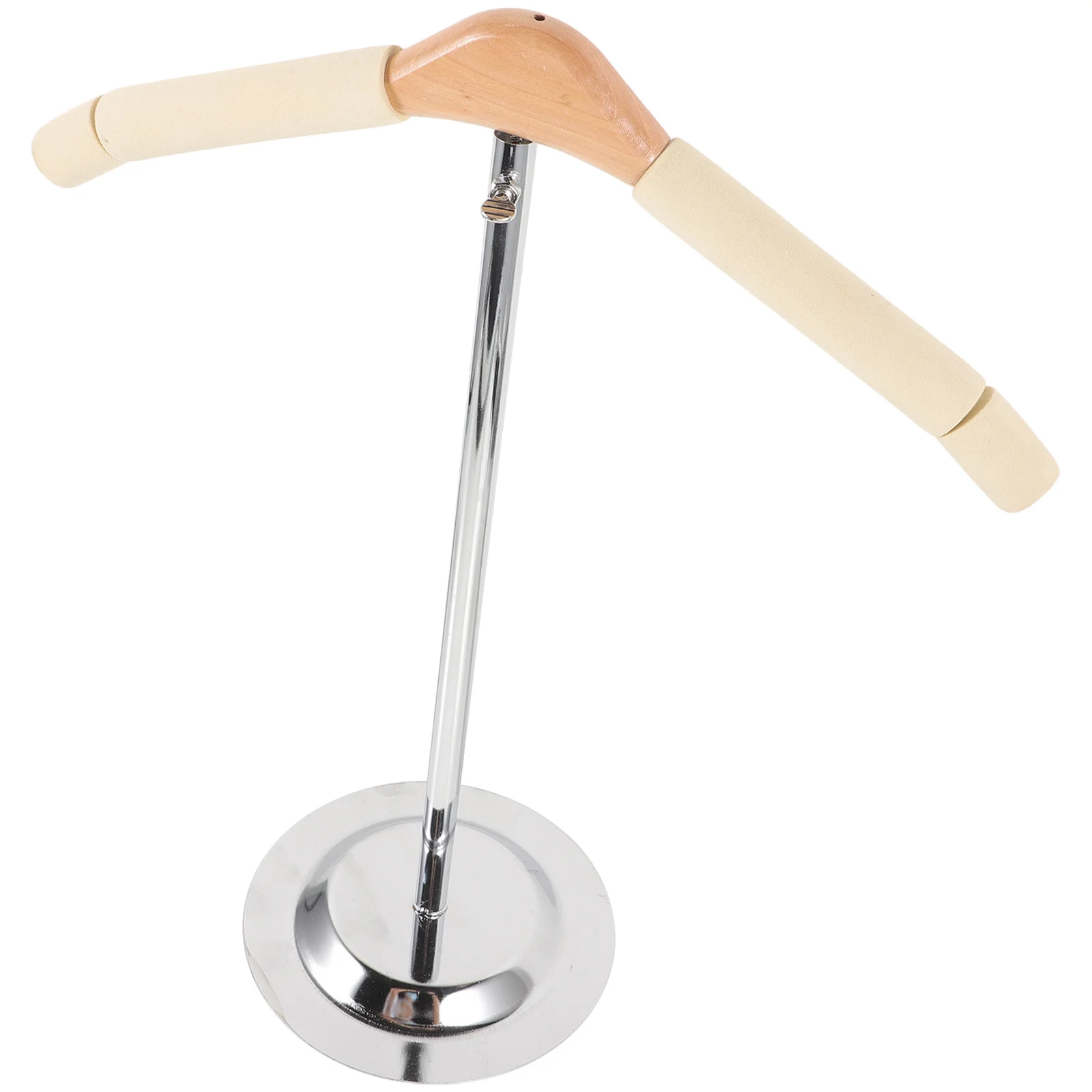 

T Shape Clothing Display Rack Wood Metal Material Sturdy Clothes Hanger Stand For Home Streaming Craft