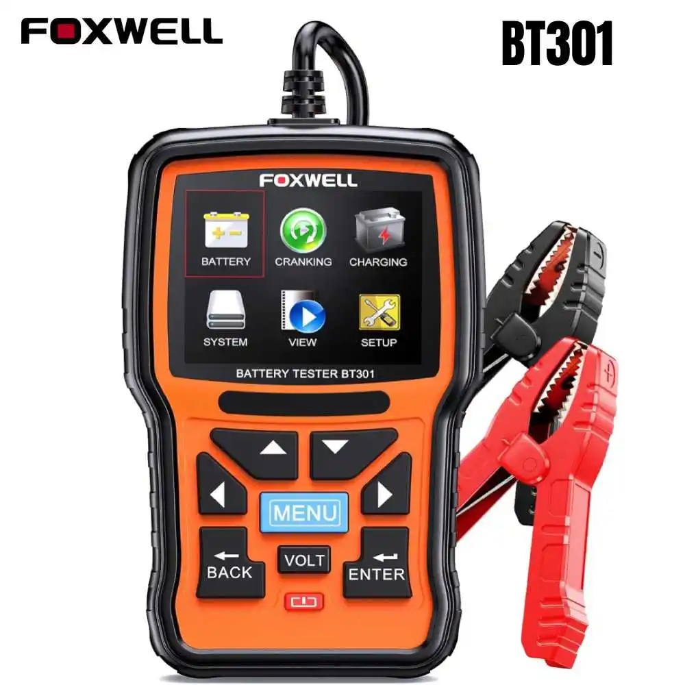 

FOXWELL BT301 6V/12V Car Battery Tester Automotive Battery Load Tester Digital Battery Analyzer Crank Charging System Tester
