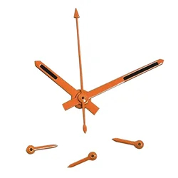 Silver/Orange Watch Hands for VK63 Movement 6 Pins Green Luminous Watch Pointers Accessories