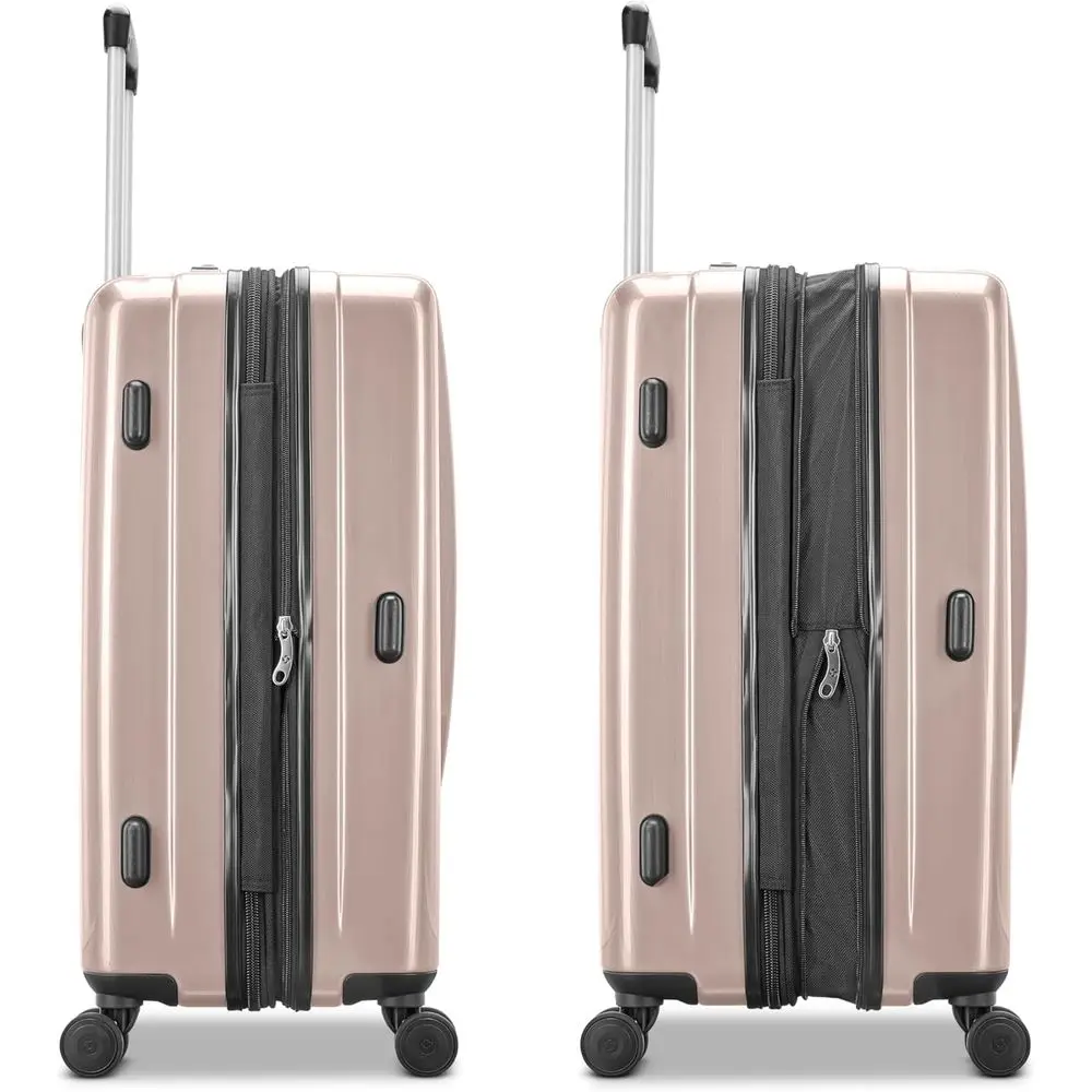Bagagem giratória rígida expansível média de 24 polegadas em rosa Artic