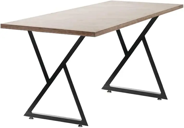 Pieds de Table en Métal et Acier au Carbone RapDuty, Accessoire de Décoration de Meubles Rustiques Industriels, 2 Pièces