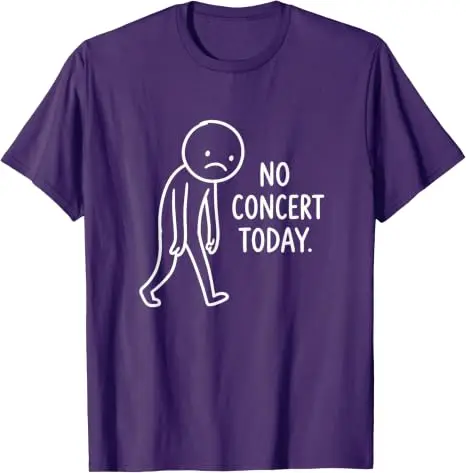 Lustiges trauriges Strichmännchen, kein Konzert heute, Musikliebhaber, Humor-T-Shirt, Y2k, verspieltes Comic-Grafik-Spruch-T-Shirt, personalisierte Streetwear – Detail 20