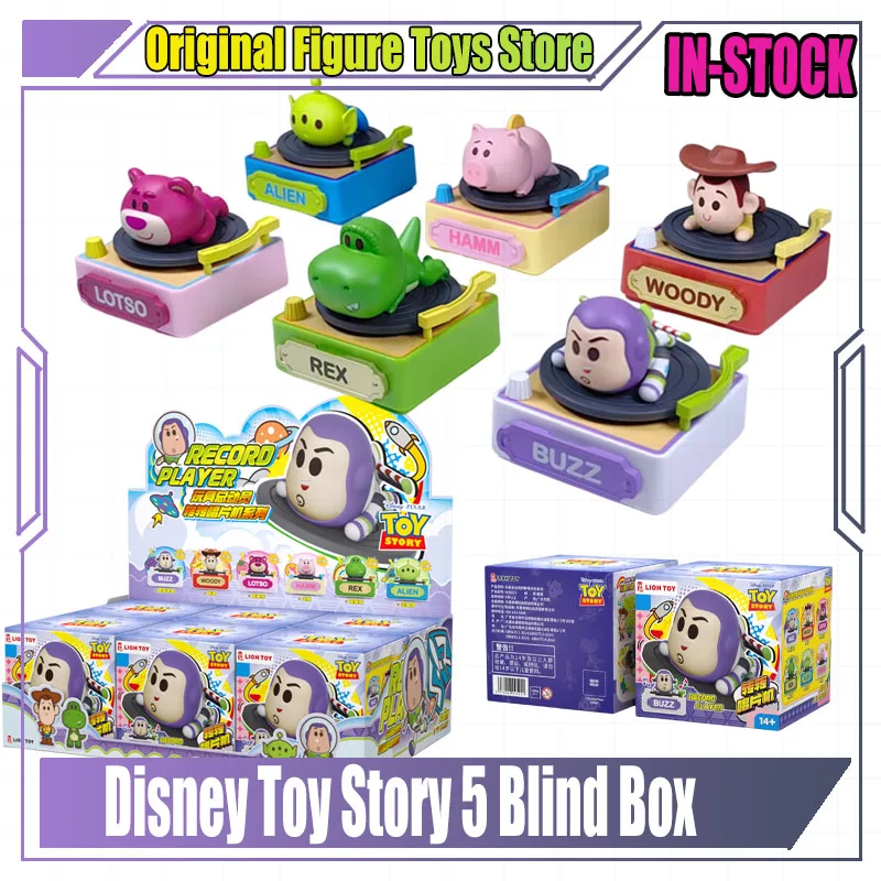 

Disney Toy Story 5 Series Blind Box Themed Record Player Collectible Figurine Desktop Ornament Random Blind Box Gift