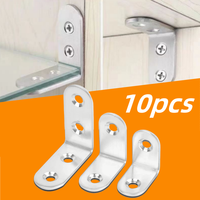 10pcs L-shaped bracket corner code reinforcement accessories used for hardware accessories such as chairs, tables, cabinets, etc