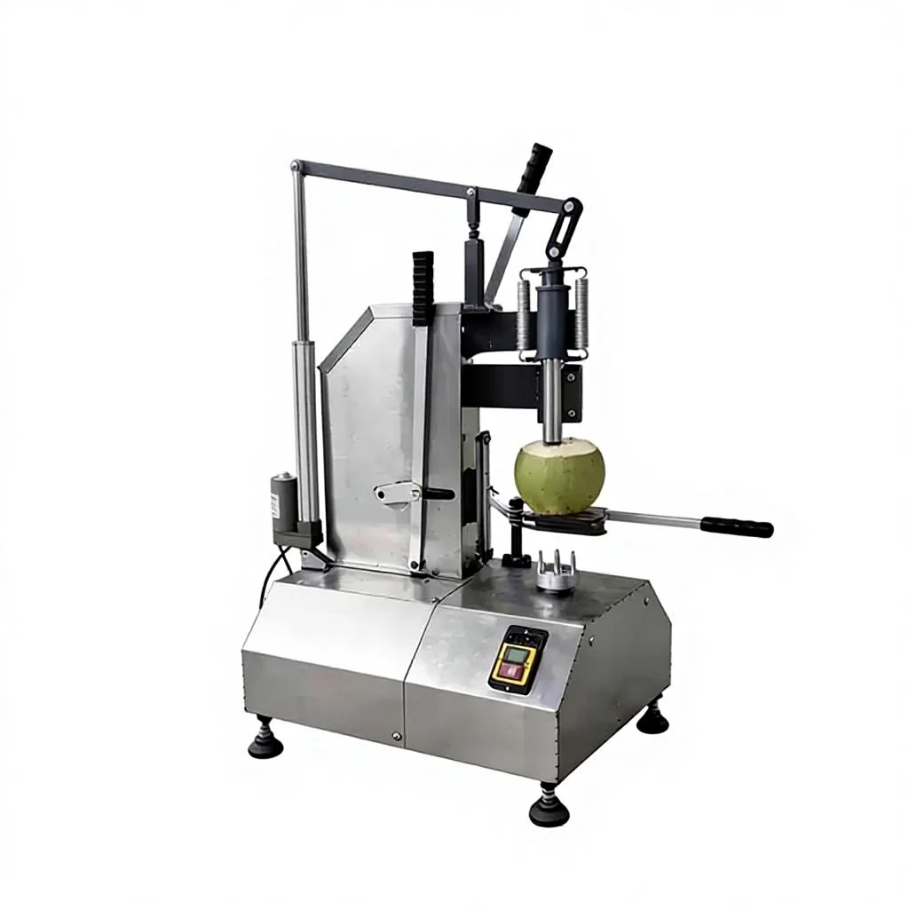 Coconut Cutter Machine Automatic Coconut Dehusk Machine With Bottom Cutting Coconut Shell Removing Machine For Mass Processing