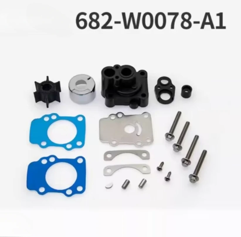 Water Pump Impeller repair kit 682-W0078-A1 For Yamaha 2-stroke 15/20HP Outboard