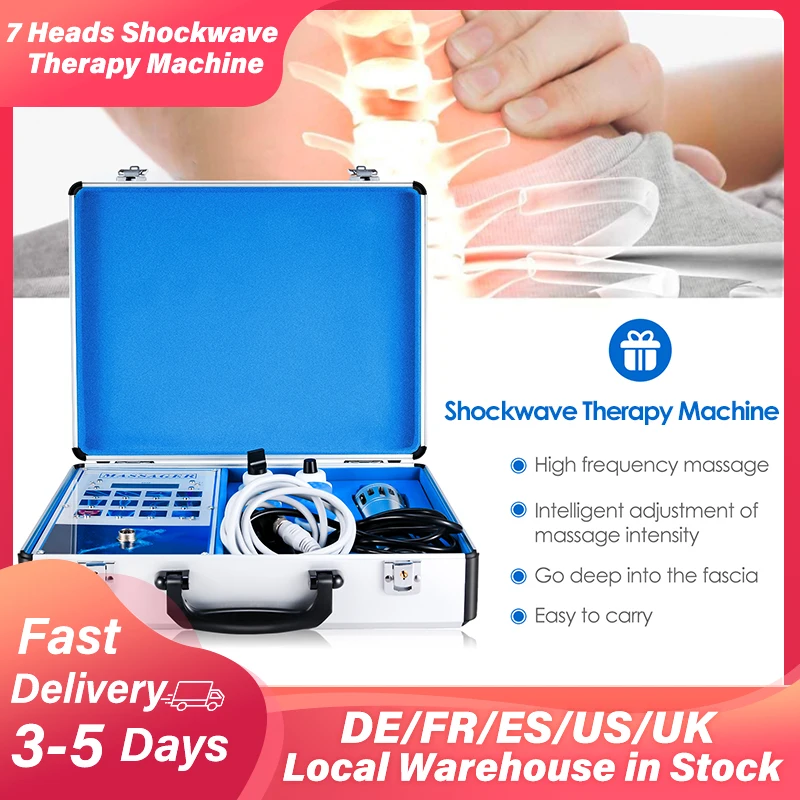 Touch Screen Shockwave Therapy Machine ed Tratamento Alívio da Dor Treliça Shock Wave Fisioterapia Ferramenta Cabeças