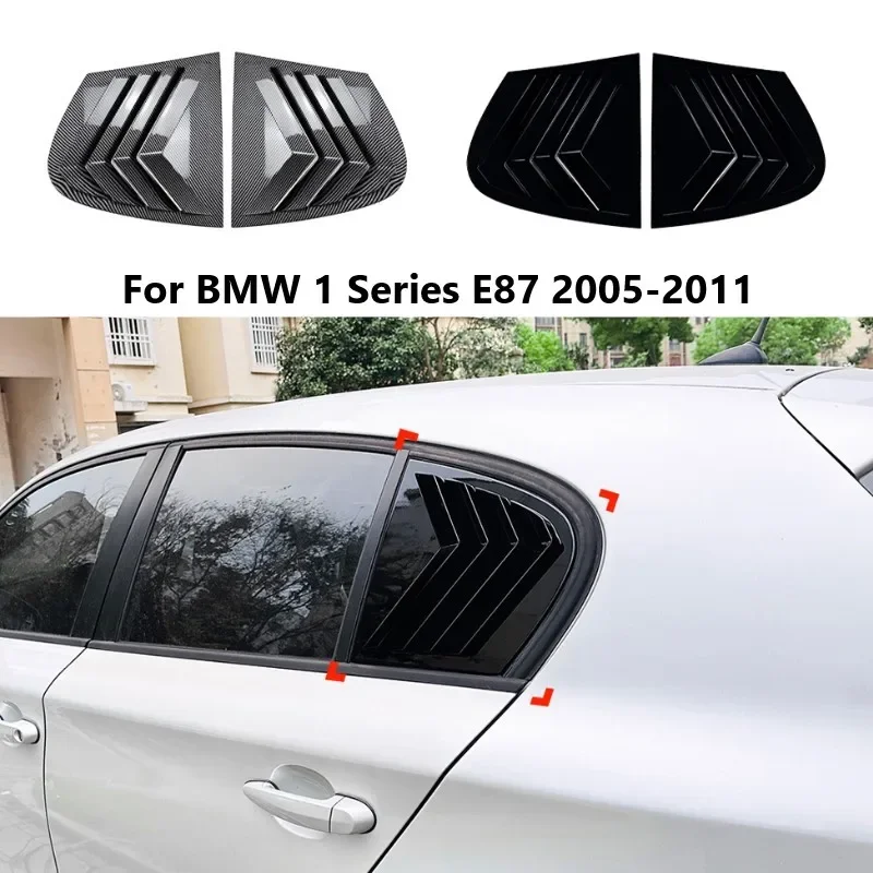 

Car Rear Window Louver Cover Trim For BMW 1 Series E87 2005-2011 Triangular Window Stickers Shutter Body Kits Car Accessories